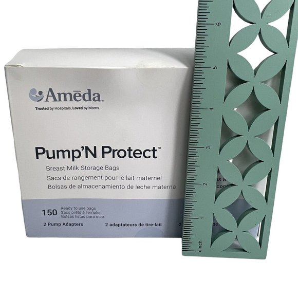Ameda Pump N Protect Breast Milk Storage Bags And Adapters 6oz Or 180ml 150 Bags - Picture 12 of 12